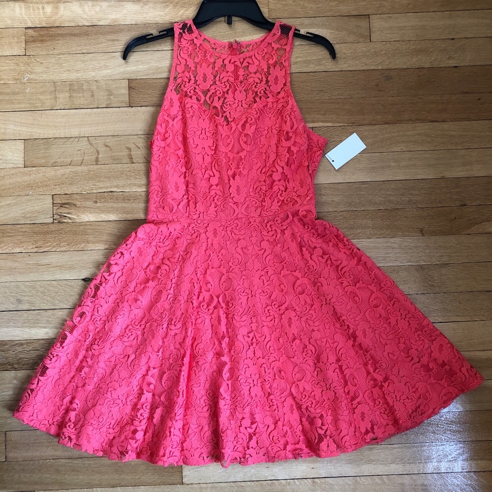 NWT Coral lace sleeveless dress